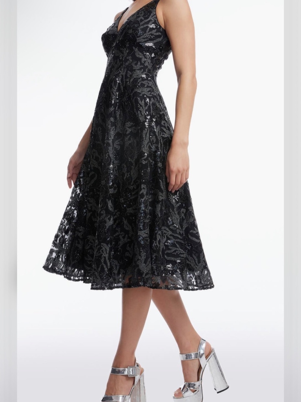 Dress the Population Elisa Sequin Fit & Flare Cocktail Dress - Picture 3 of 4
